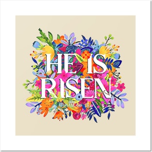 He Is Risen Floral Posters and Art